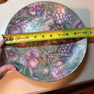 Vintage Stunning very unique plate.  You can feel the raised paint areas.